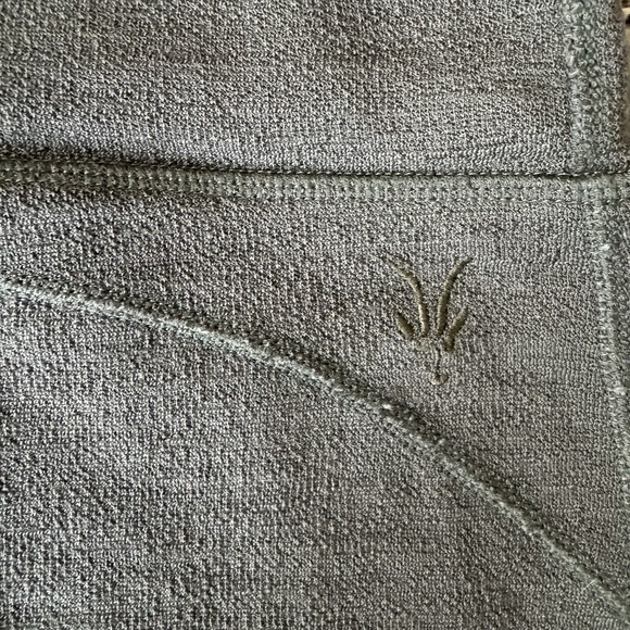 Ibex Wool Pants Womens X-Large Green Wide Leg Flare Pockets Low Rise Merino Knit - Picture 6 of 10